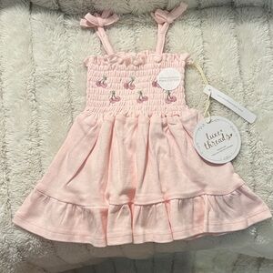 Lux threads New Pink Cherry Summer Dress 3-6M